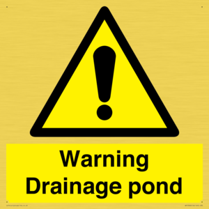 Warning Drainage pond